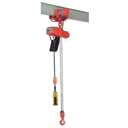 Elephant Lifting Products Electric Chain Hoist, Alpha S Series, 500 Kg 1,100 Lb Capacity, 15 Ft Lift, 2 Falls Of Load S-05-15